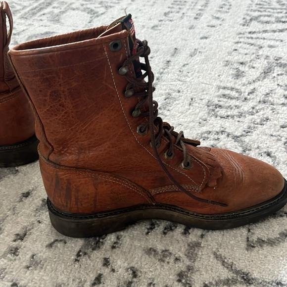 Justin Men’s Conductor 8” Work-boot, brown, size 10 C - Picture 5 of 10